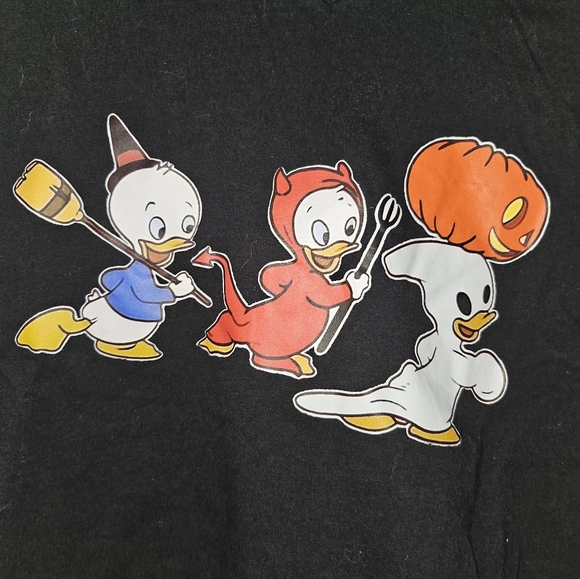 Women's Halloween Vneck with Hewey, Dewey and Louie - Picture 2 of 4